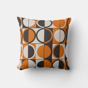 Mid-century geometric abstract pattern with simple cushion