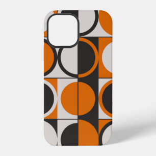 Mid-century geometric abstract pattern with simple iPhone 12 case