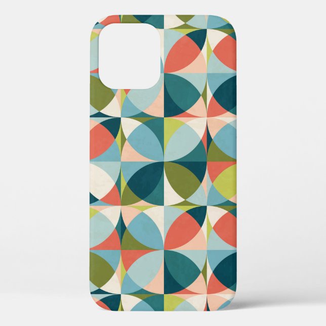 Mid-Century Geometric, Abstract Seamless Design. Case-Mate iPhone Case (Back)