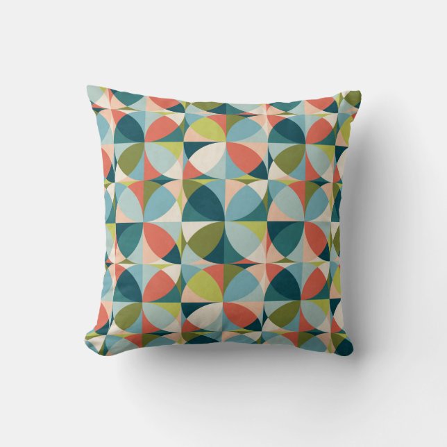 Mid-Century Geometric, Abstract Seamless Design. Cushion (Front)