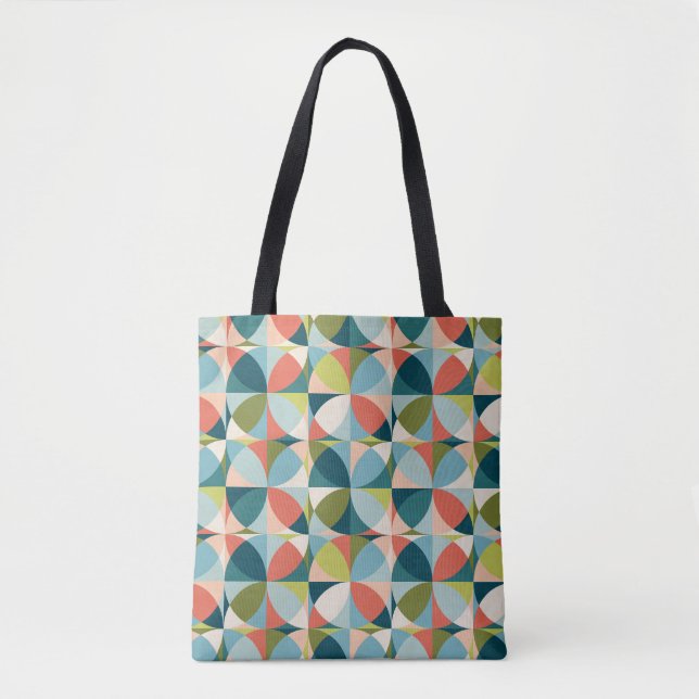 Mid-Century Geometric, Abstract Seamless Design. Tote Bag (Front)