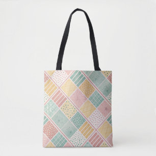 Mid-Century Geometric Design with Dots and Lines 2 Tote Bag