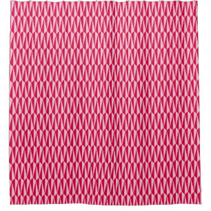 Mid-Century geometric, fuchsia and pink Shower Curtain