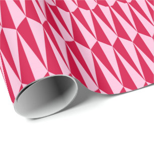 Mid-Century geometric, fuchsia and pink Wrapping Paper
