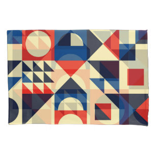 Mid-Century Geometric: Funky Retro Pattern. Pillowcase
