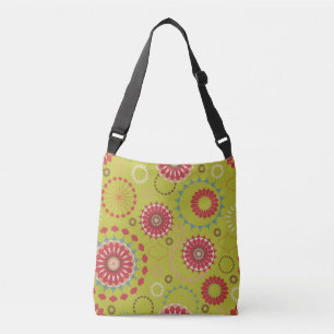 Mid-Century Geometric Pattern Crossbody Bag