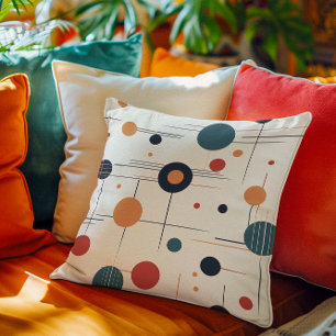 Mid Century Geometric Pattern Cushion
