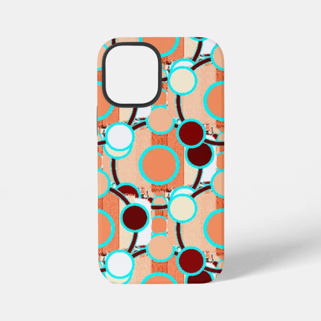 mid-century Geometric Pattern iPhone Case (Back)