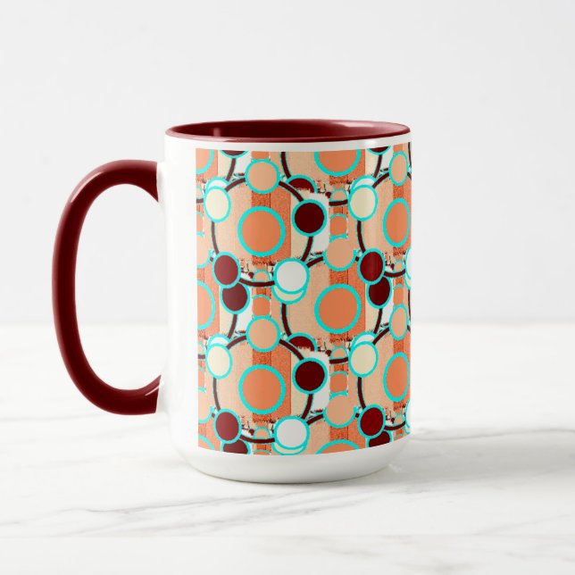 mid-century Geometric Pattern Mug (Left)