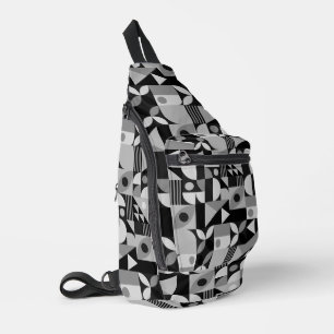 Mid Century Geometric Pattern Sling Bag