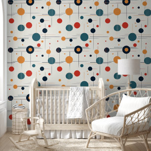 Mid Century Geometric Pattern Wallpaper