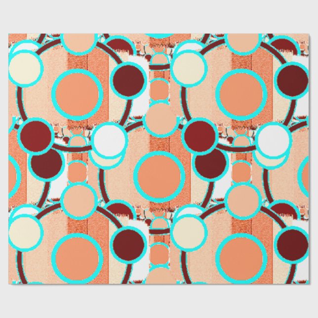 mid-century Geometric Pattern Wrapping Paper (Flat)