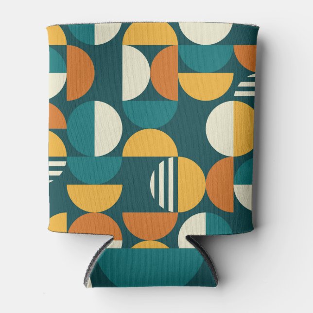 Mid-Century Geometric: Retro Minimalist Design. Can Cooler (Front)