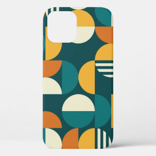 Mid-Century Geometric: Retro Minimalist Design. iPhone 12 Case