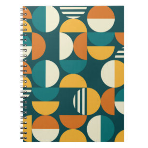 Mid-Century Geometric: Retro Minimalist Design. Notebook
