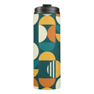Mid-Century Geometric: Retro Minimalist Design. Thermal Tumbler