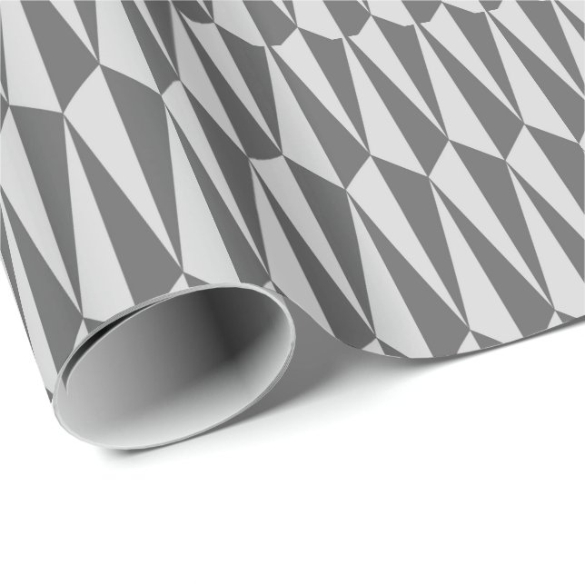 Mid-Century geometric, shades of grey Wrapping Paper (Roll Corner)