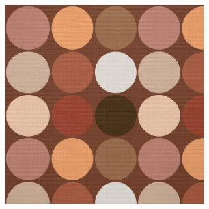 Mid-Century Giant Dots, Chocolate Brown & Tan Fabric