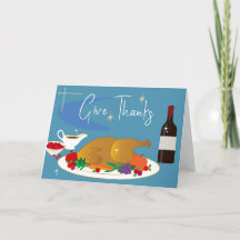Mid Century Give Thanks Retro Happy Thanksgiving
