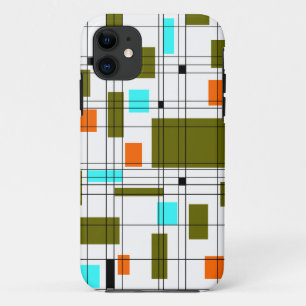 Mid Century Grid iPhone 11 Case