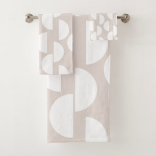 Mid Century Half Moon Glam #2 #abstract #geo #art Bath Towel Set