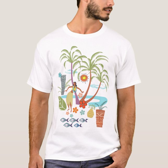 Mid Century Hawaiian Retro T-Shirt (Front)