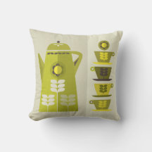 Mid Century inspired Coffee Pot cushion
