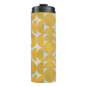 mid century inspired seamless pattern with marble thermal tumbler
