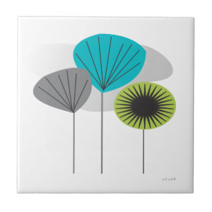 Mid Century Inspired Seed Pods  Tile