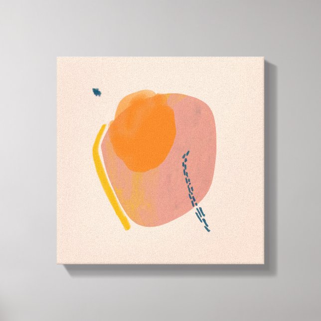 Mid Century Inspired Vintage Inspired Abstract Canvas Print (Front)