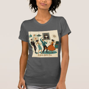 Mid Century Its Atomic Martini Time Cocktail Party T-Shirt