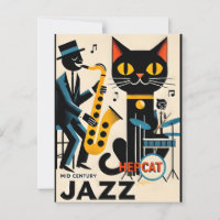 Mid Century Jazz Age HepCat Black Cat