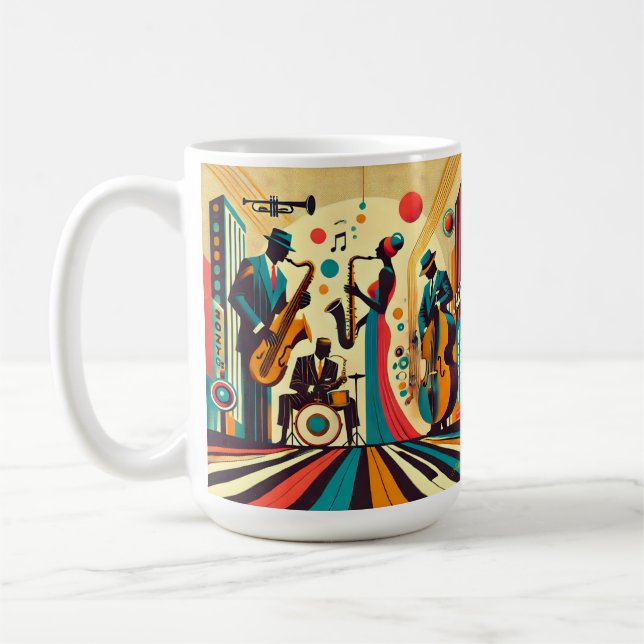 Mid Century Jazz Age Quartet Coffee Mug (Left)