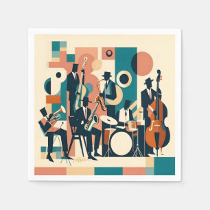 Mid Century Jazz Age Sextet Napkin