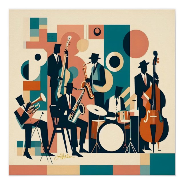 Mid Century Jazz Age Sextet Poster (Front)