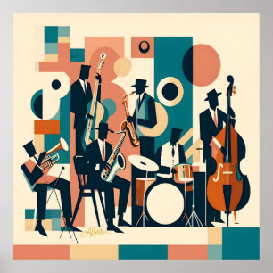 Mid Century Jazz Age Sextet Poster