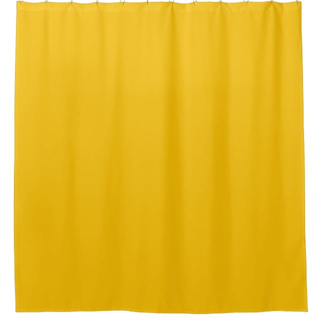Mid Century Jewel Tone Yellow Shower Curtain (Front)