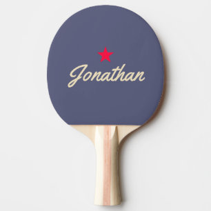 Mid-Century Lavender Breeze Vintage Star Signature Ping Pong Paddle