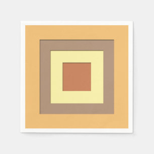 Mid-Century layered squares - Earth neutrals Napkin