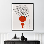 Mid-Century Line Art Unique Decor Poster<br><div class="desc">The bold, modern lines and shapes in warm, earthy colours will add a touch of sophistication and style to any room in your home. Perfect for a living room, bedroom, or office, this art will create a warm and inviting space. Simply download the file and print the art at home...</div>