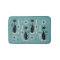 Mid Century Meow Retro Atomic Cats on Blue