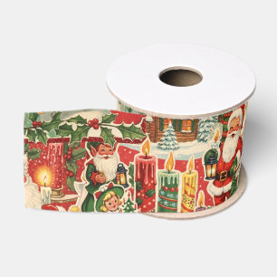 Mid-Century Merriment: A Vintage Christmas Collage Grosgrain Ribbon