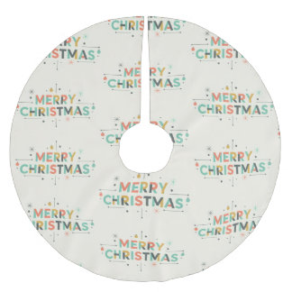 Mid-Century Merry Christmas – Retro Style Brushed Polyester Tree Skirt