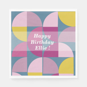 mid century mild psychedelic purple pink colours m napkin