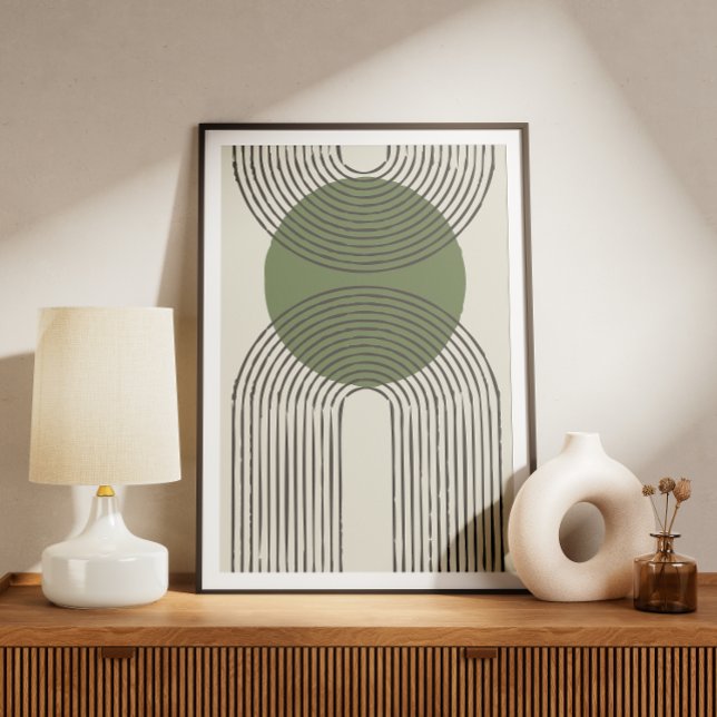 Mid century minimal arch with circle poster (Creator Uploaded)