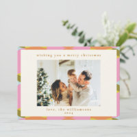 Mid Century Mod Abstract Geometric Christmas Photo