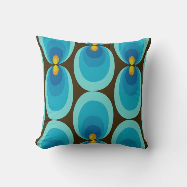 Mid Century Mod colour scheme decor pillow (Front)