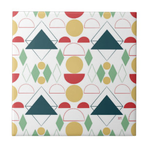 Mid Century Mod Geometric Colourful Ceramic Tile