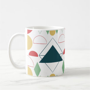 Mid Century Mod Geometric Colourful Coffee Mug