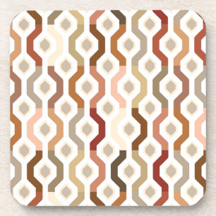 Mid Century Mod Geometric Link Pattern Coaster